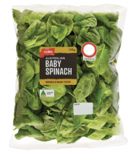 Photograph of 120g Coles Baby Spinach