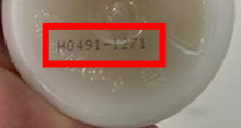 Photograph of a Lotcode on a The Laundress Product