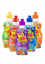 Photograph of Surprise 5 Flavoured Drink 250mL bottle containing non-compliant watch toy